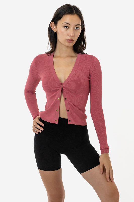 RFK218 - Viscose Nylon V-Neck Cardigan