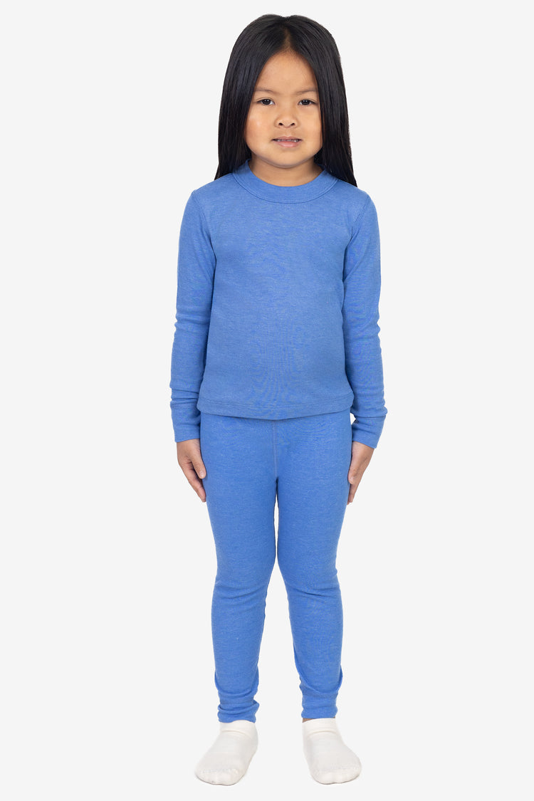 FFR107 - Kids 50/50 Long Sleeve Rib Pajama Top
