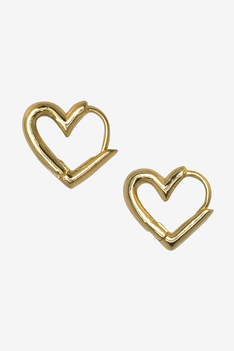 JWL106 - Heart Huggie Earrings