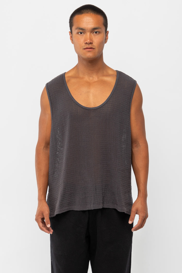 RIN15GD - Unisex Cotton Fishnet Tank Top