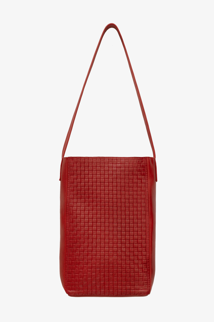 RLH3482 - Woven Leather Slim Tote