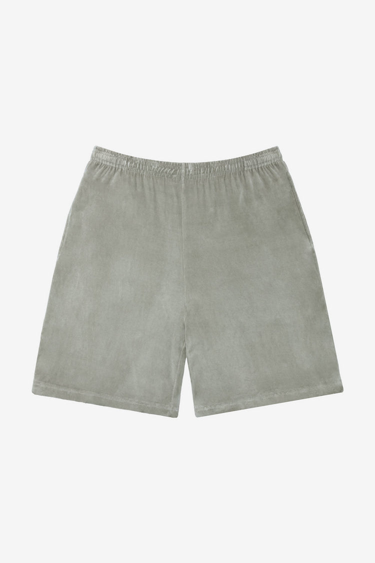 VLR442GD - Garment Dye Velour Mid-Length Wide Short