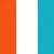 white/neon orange/teal