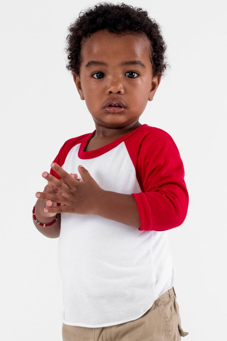 FF0053 - Infant 3/4 Sleeve Poly Cotton Raglan
