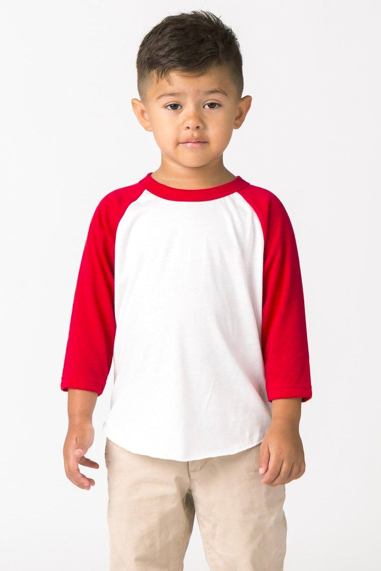 FF1053 - Toddler 3/4 Sleeve Poly Cotton Raglan