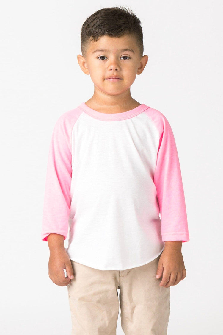 FF1053 - Toddler 3/4 Sleeve Poly Cotton Raglan