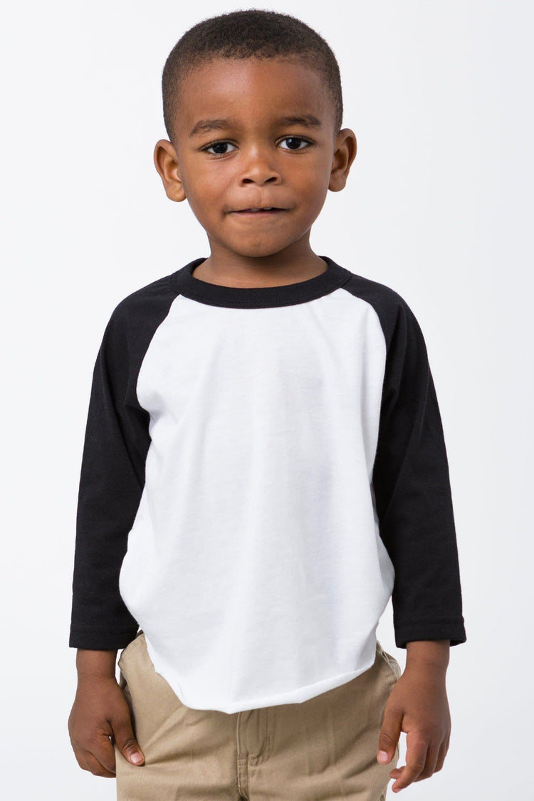 FF1053 - Toddler 3/4 Sleeve Poly Cotton Raglan