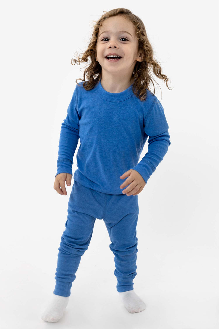 FFR107 - Kids 50/50 Long Sleeve Rib Pajama Top