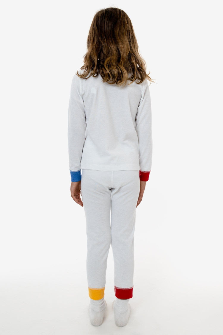 FFR107 - Kids 50/50 Long Sleeve Rib Pajama Top