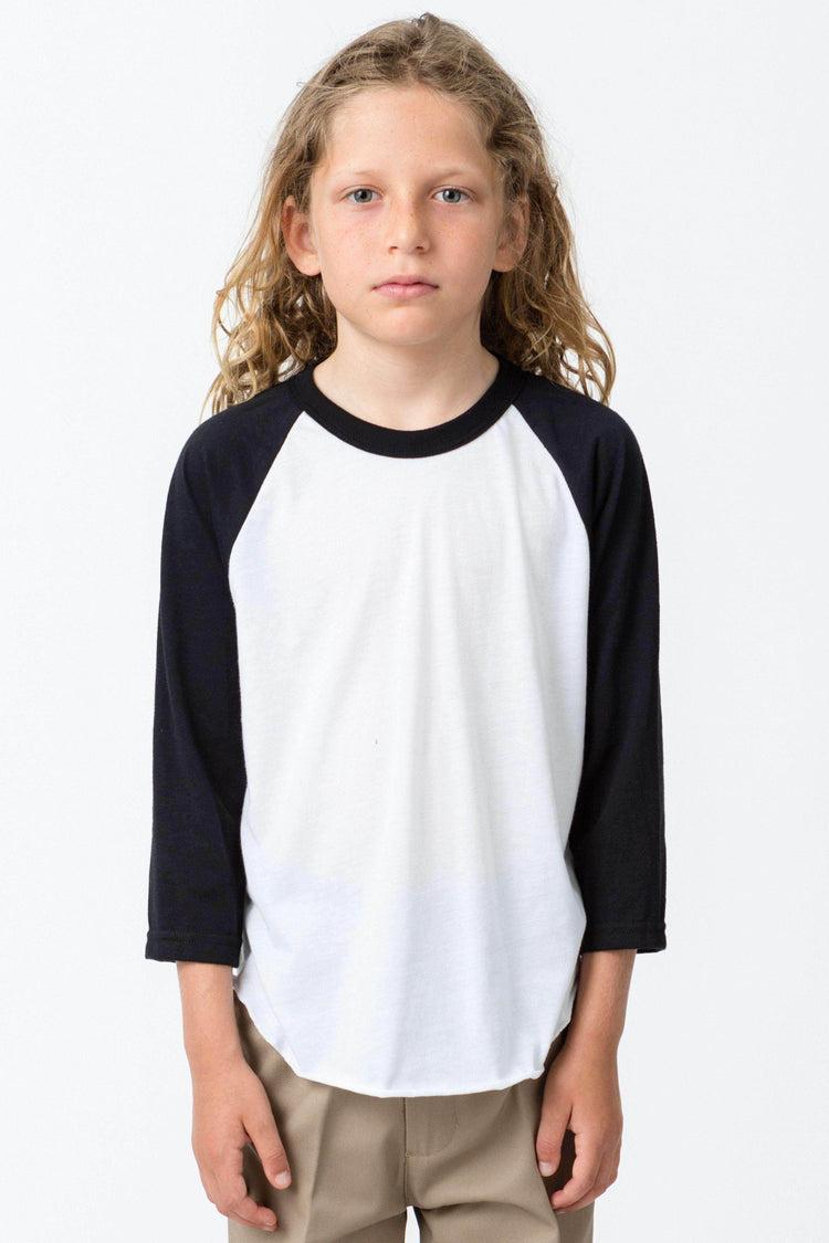 FF2053 - Youth 3/4 Sleeve Poly Cotton Raglan
