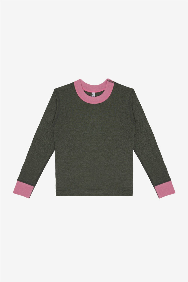 FFR107 - Kids 50/50 Long Sleeve Rib Pajama Top