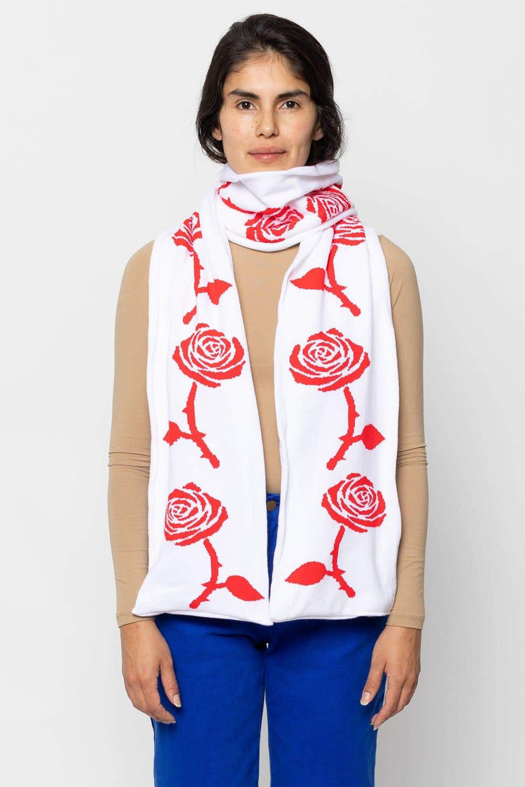 JQSCARF05 - Rose Jacquard Scarf