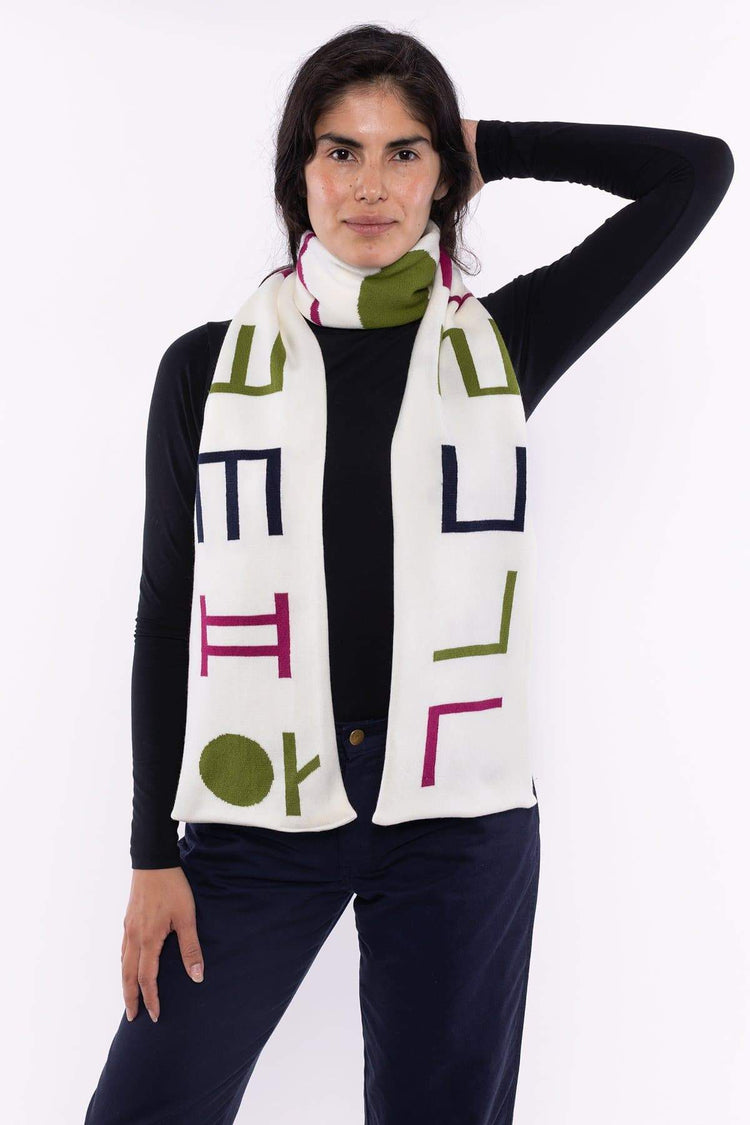 JQSCARF04 - Alphabet Jacquard Scarf