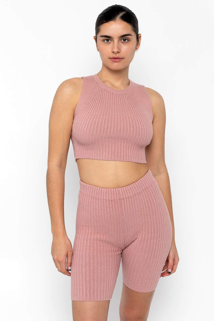RFK50 - Ultra Heavy Knit Ribbed Crop Top