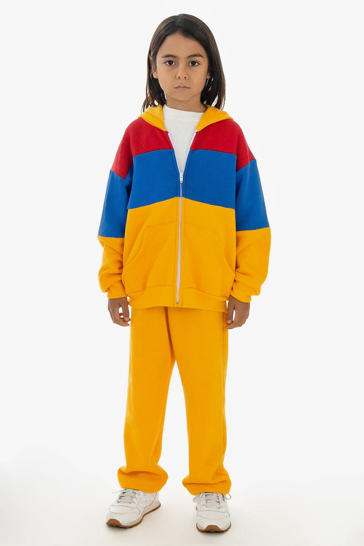 F1097CB - Kids Flex Fleece Color Block Zip Hoodie