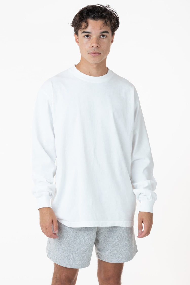 1807GD - 6.5oz Long Sleeve Garment Dye Crew Neck T-Shirt